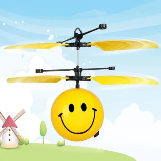Flying Smiley Emoji Toy Hélicoptère Jouet