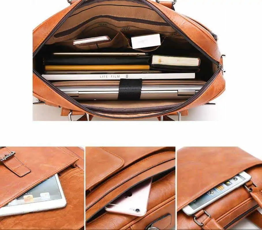 Porte-documents en cuir PU