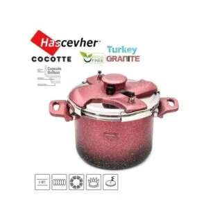 Hascevher Cocotte 5 L - Granite - Rouge & Noir