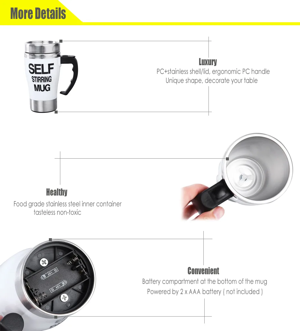 Tasse de mélange automatique de lait