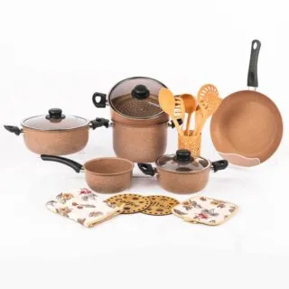 Batterie de cuisine granite 27 Pièces