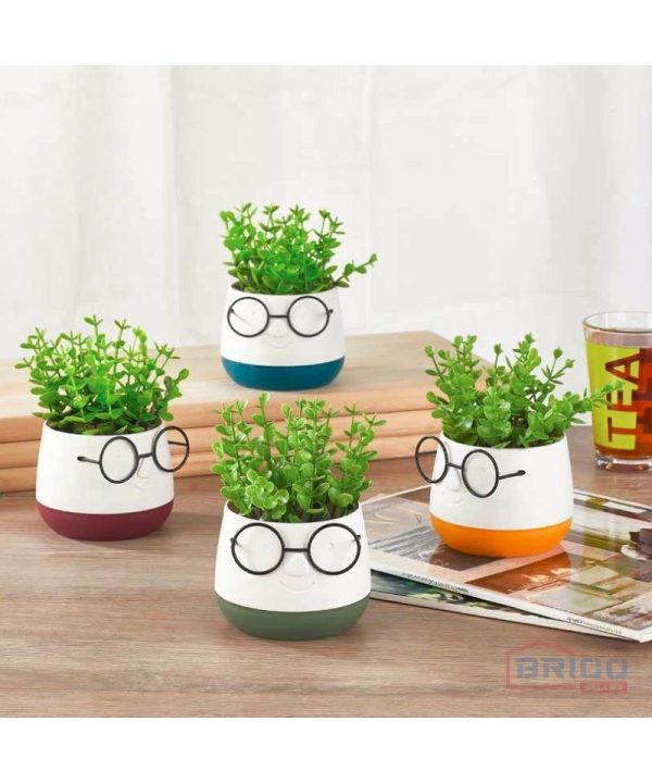 Fleurs artificielles en pot ( lunettes )