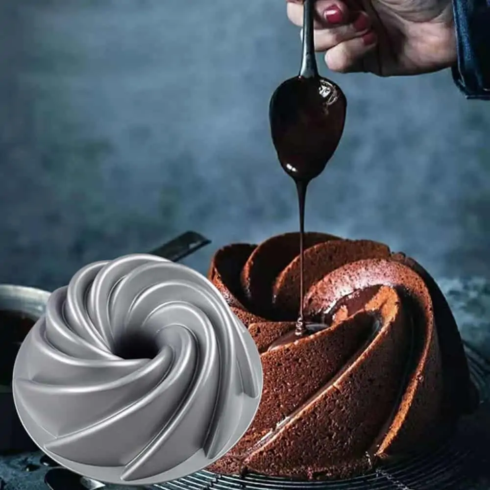 Moule à gâteau antiadhésif en fonte d'aluminium