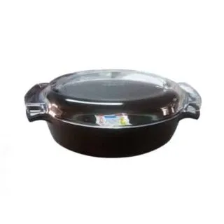 Faitout téflon oval noir de diamètre 33 cm