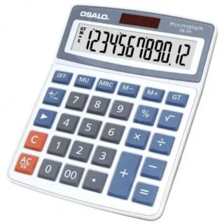 Calculatrice De Bureau OSALO 12 Chiffres CT-720LI - Gris