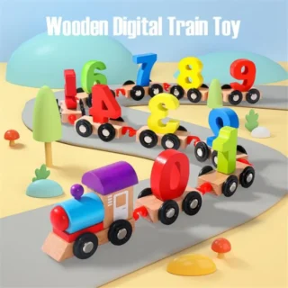Jouet de train numérique en bois