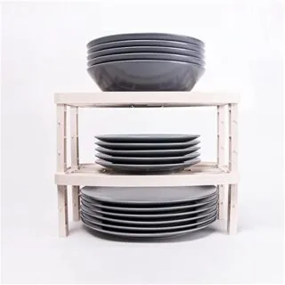 Organiseur de cuisine pliable pour assiettes, casseroles, bols, tasses