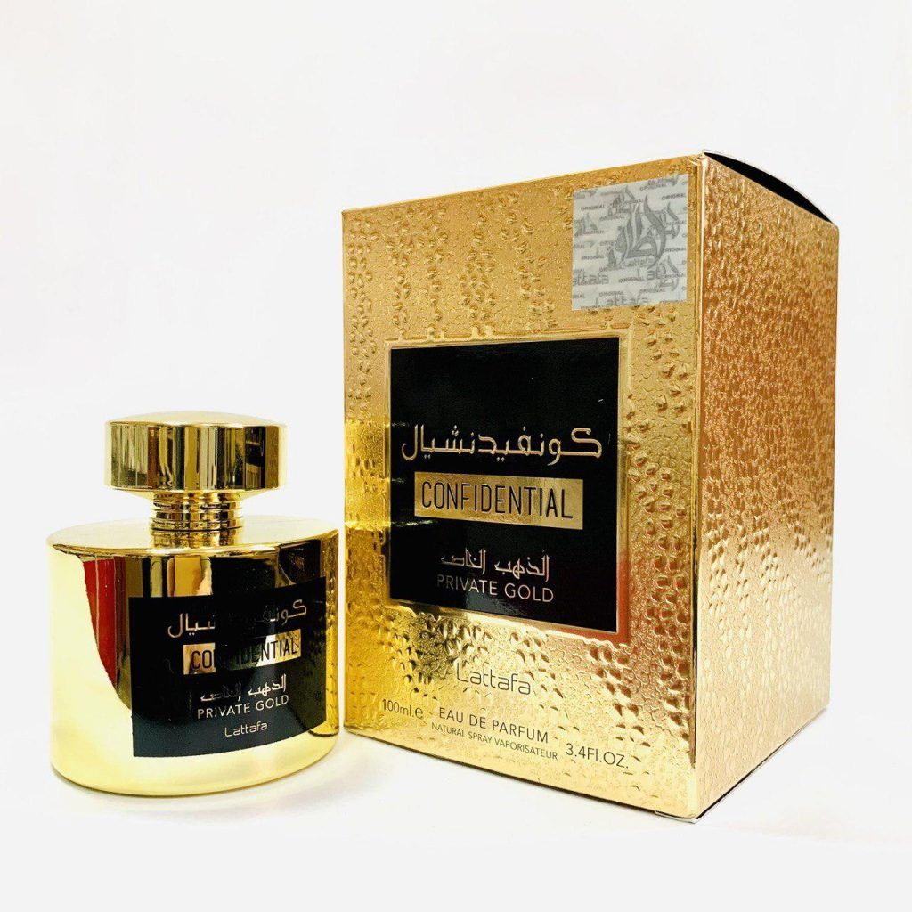 Parfum Confidentiel PRIVATE GOLD Lattafa ORGINAL Made in U.A.E