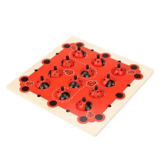 Jeu de mémoire montessori coccinelle en bois