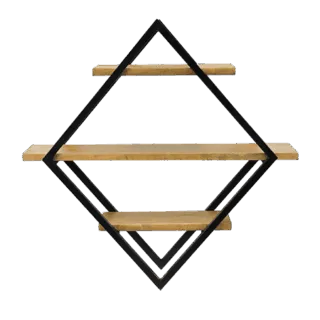 Etagère Moderne en Bois et en Métal