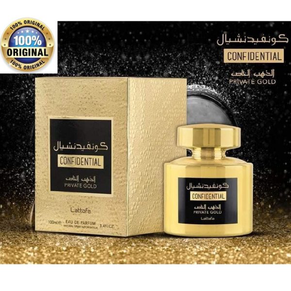 Parfum Confidentiel PRIVATE GOLD Lattafa ORGINAL