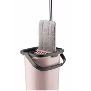 BALAI SILLGECH AVEC SEAU ROSE + 1 SERPILLIÈRES GRATUIT