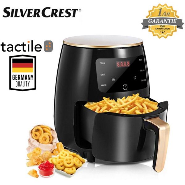 SILVERCREST® S-18 – Air Fryer – Digitale intelligente , grande capacité 6 L, 2400 W (importé)
