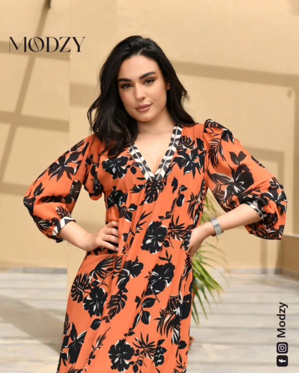 Robe longue imprimée