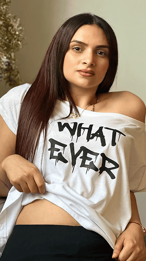 Shirt Col Je m'en Fou Whatever blanc