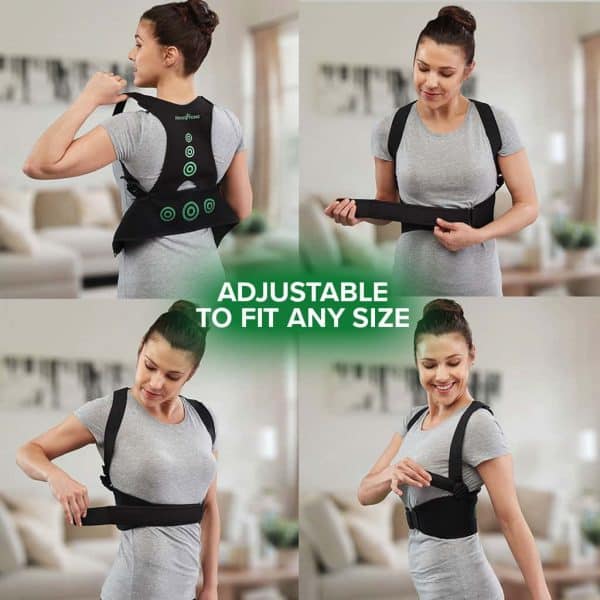 Correcteur De Posture – Soutien Dorsal – Noir/Vert