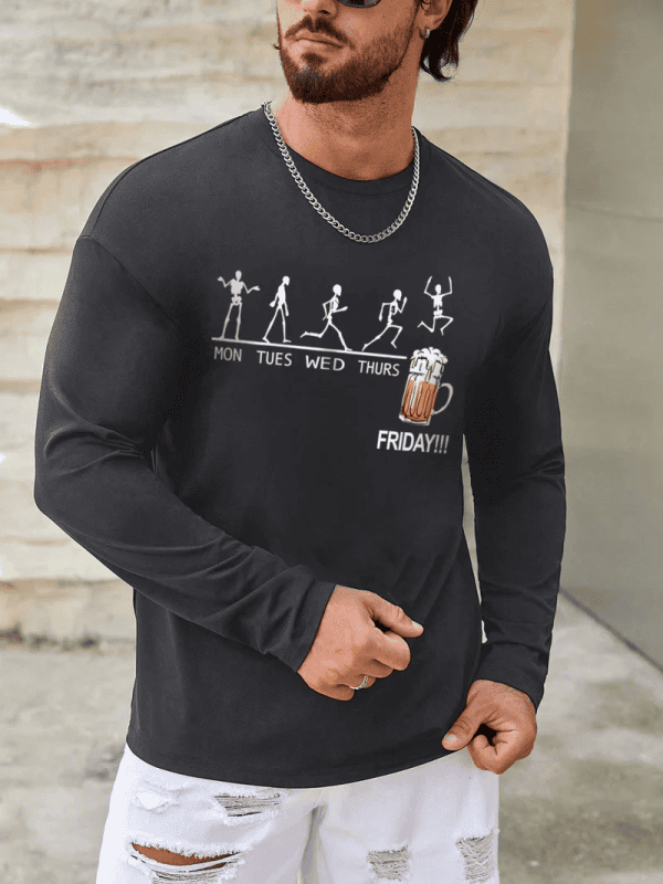 Homme T-shirt Lettre & Imprimé Tête De Mort