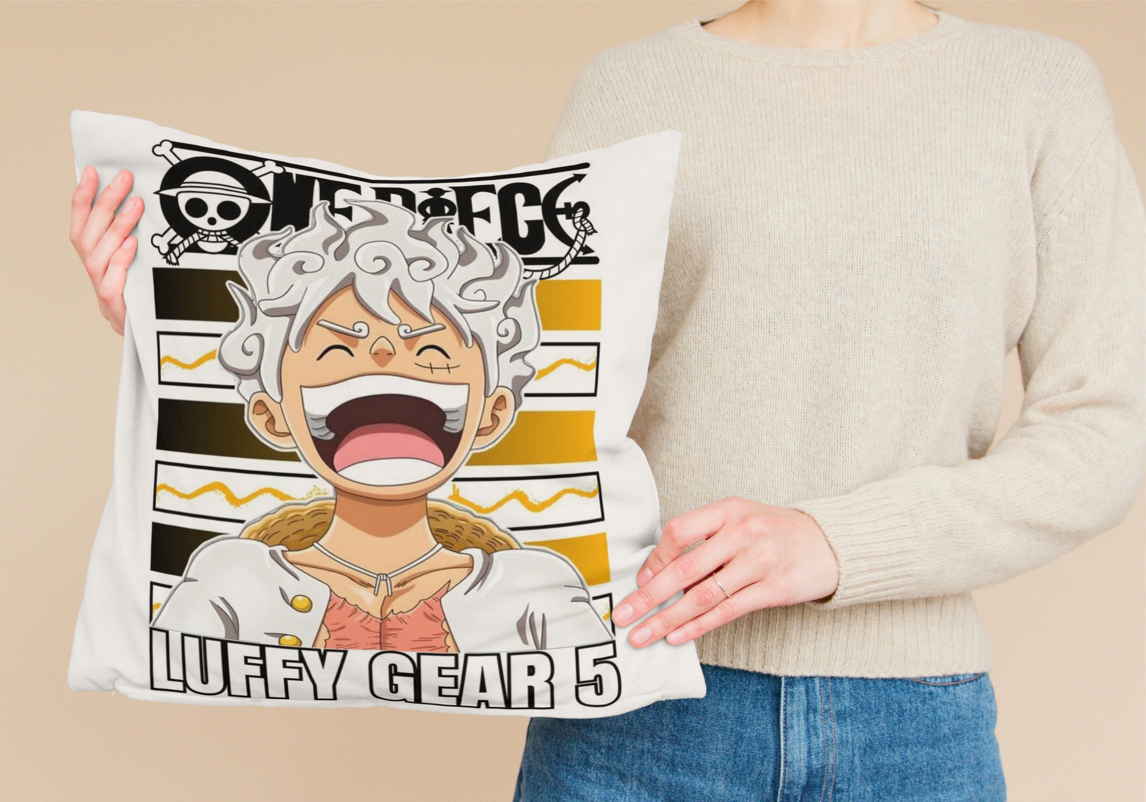 Coussin ouate anime Luffy One peace 45 x 45 cm