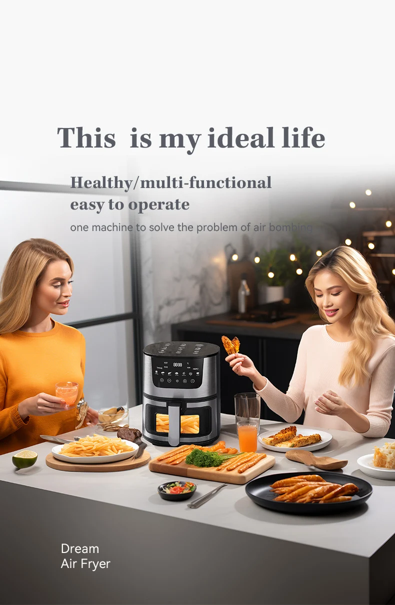 Friteuse à Air Silver Crest 7 litres | 2100 W | Cuisine Saine et Croustillante