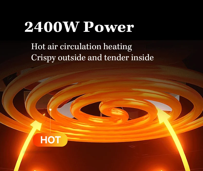 Friteuse à Air Silver Crest 7 litres | 2100 W | Cuisine Saine et Croustillante