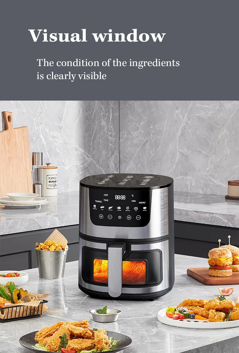 Friteuse à Air Silver Crest 7 litres | 2100 W | Cuisine Saine et Croustillante