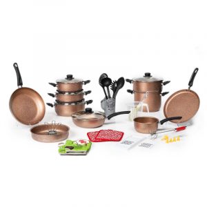 Batterie de cuisine 40 pièces granite Granitalia