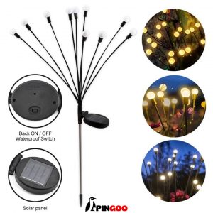 Lot De 4 Lampes Solaires Luciole 8 LED