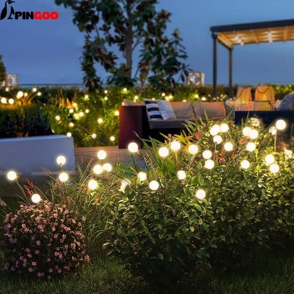 Lot De 4 Lampes Solaires Luciole 8 LED