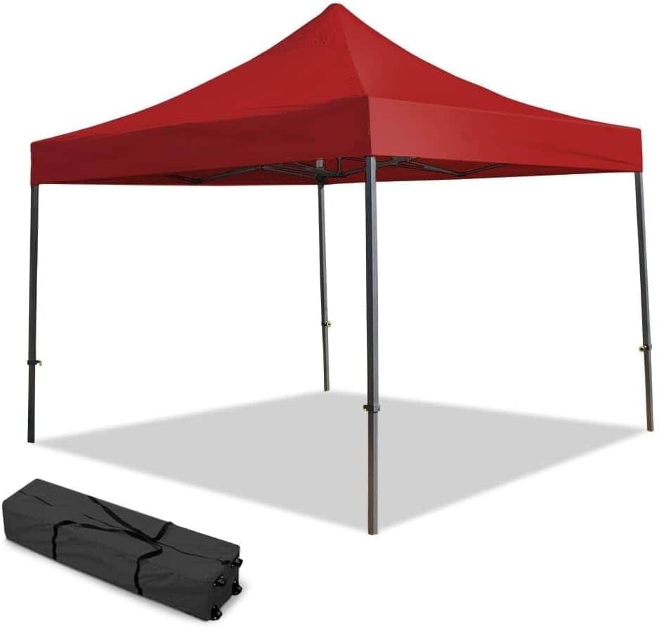 Luxury Tente Parasol 3m x 3m – Rouge abri pliable