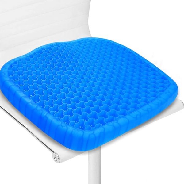 Coussin de Siège en Gel,Coussin de Gel Respirant Coussin Anti Escarres avec Housse Antidérapant pour Soulager Les Maux de Dos, Coussin pour Voiture/Bureau/Maison/Fauteuil Roulant
