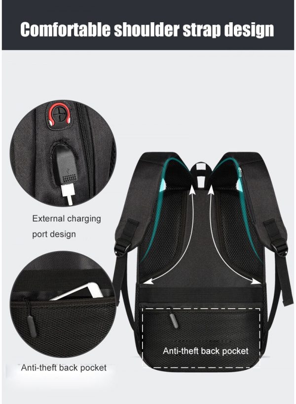 Sac à dos ordinateur, cartable étudiant avec port USB