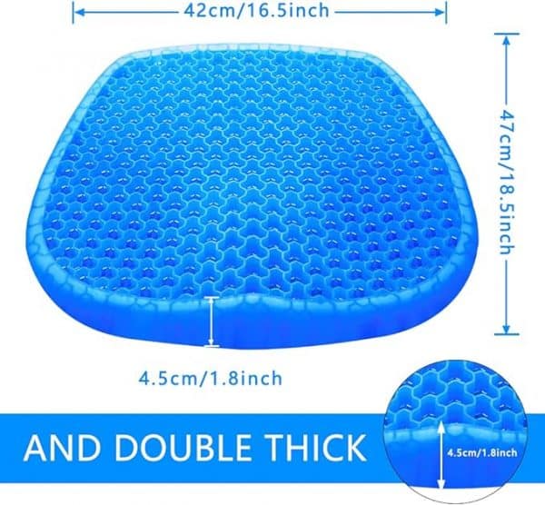 Coussin de Siège en Gel,Coussin de Gel Respirant Coussin Anti Escarres avec Housse Antidérapant pour Soulager Les Maux de Dos, Coussin pour Voiture/Bureau/Maison/Fauteuil Roulant