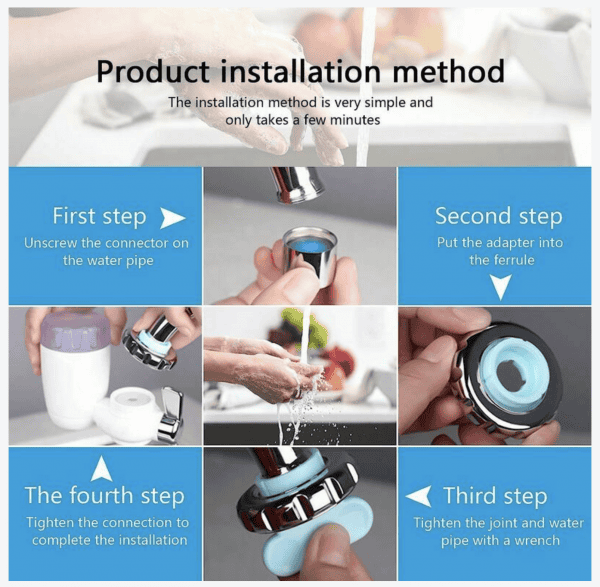 Système de Filtration à Eau pour Robinet - Filtration à 5 Couches - Mode Double Sortie