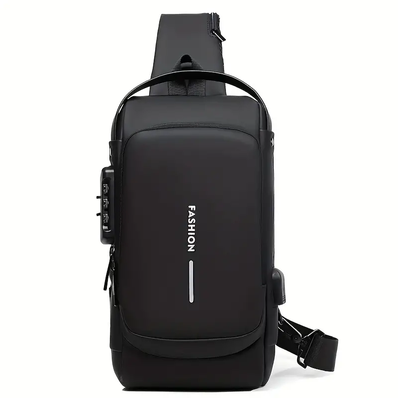Sac Bandoulière Anti-Vol Homme - Sécurisé, Sac à Dos Sling Multifonctions pour Sport, Voyage, Usage Quotidien avec Bandoulière Réglable