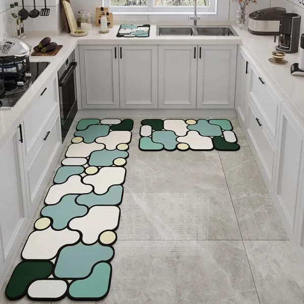 Pack de 3 tapis absorbants anti-dérapants visuel 3D