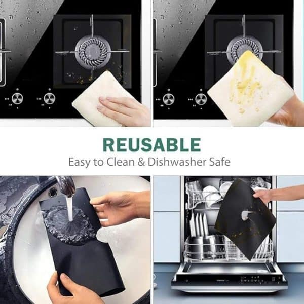 Pack de 8 Pièces de Carbone Inflammable pour Protection de Cuisinière:
