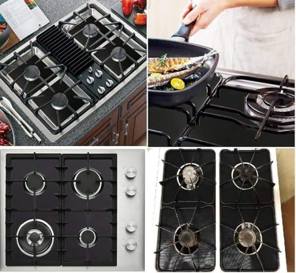 Pack de 8 Pièces de Carbone Inflammable pour Protection de Cuisinière