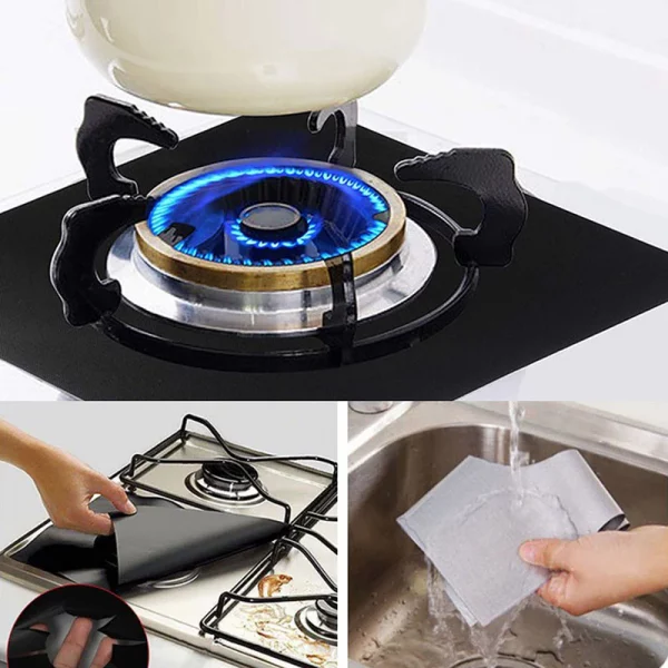 Pack de 8 Pièces de Carbone Inflammable pour Protection de Cuisinière