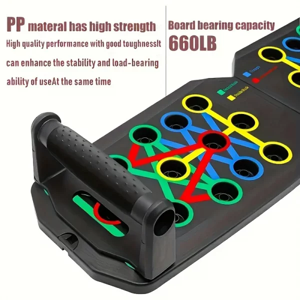 Planche De Pompes Multifonctionnelle 1pc, Planche De Pompes Pliable Portable, Équipement D'entraînement À Domicile, Pour Exercice Des Muscles De La Poitrine, Entraînement De Force