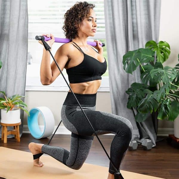 Barre de pilates avec bande de résistance