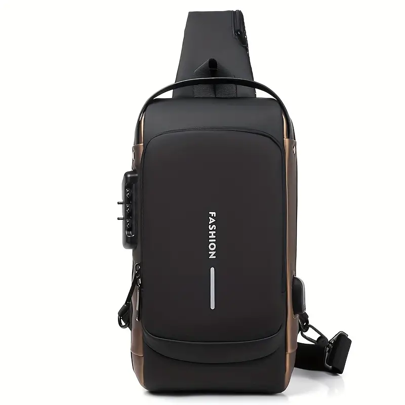 Sac Bandoulière Anti-Vol Homme - Sécurisé, Sac à Dos Sling Multifonctions pour Sport, Voyage, Usage Quotidien avec Bandoulière Réglable