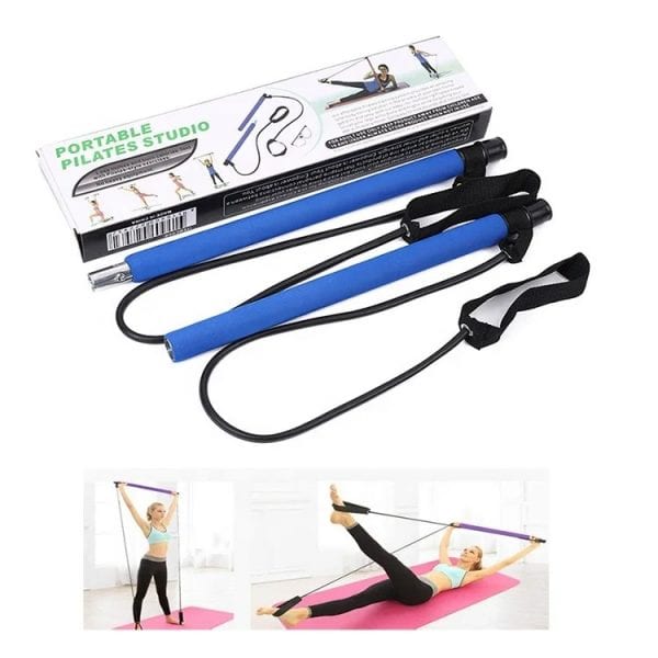 Barre de pilates avec bande de résistance