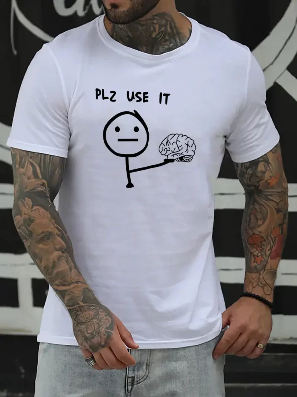 Tshirt Plz use it pour homme