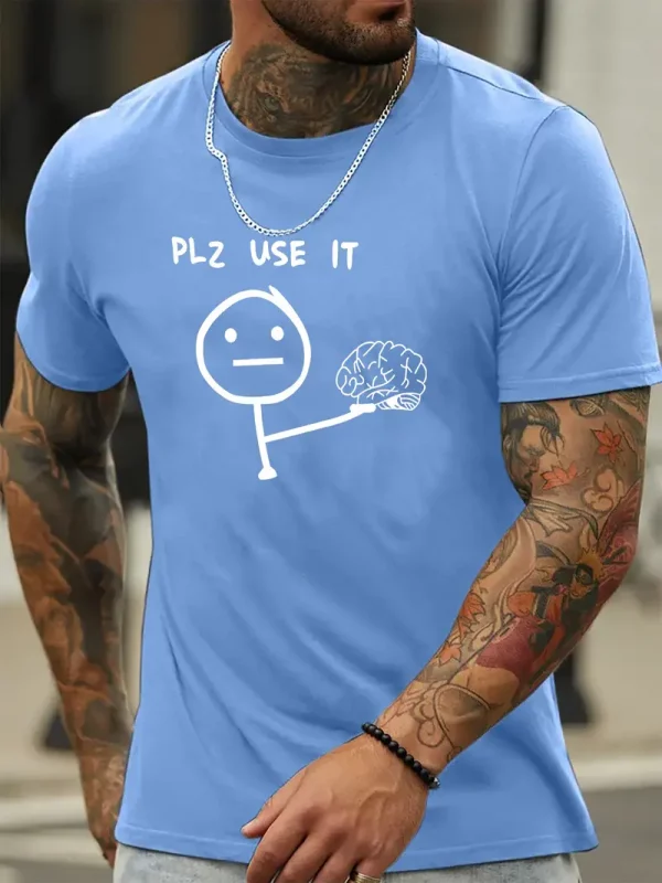 tshirt plz use it homme