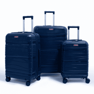 Set De Trois Valises Titou roue démontable couleur Bleu