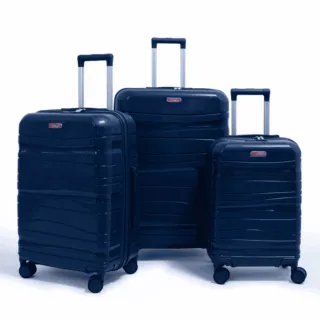 Set De Trois Valises Titou roue démontable couleur Bleu