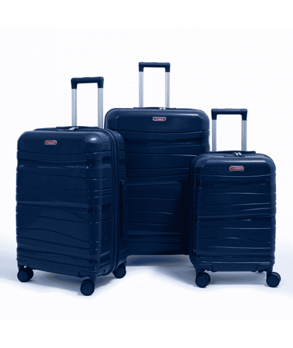 Set De Trois Valises Titou roue démontable couleur Bleu