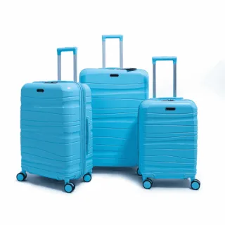 Set De Trois Valises Titou roue démontable couleur Bleu ciel