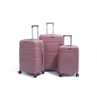 Set De Trois Valises Titou roue démontable couleur Saumon