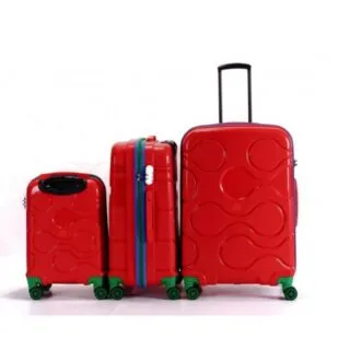 Set de 3 valises TITOU couleur rouge